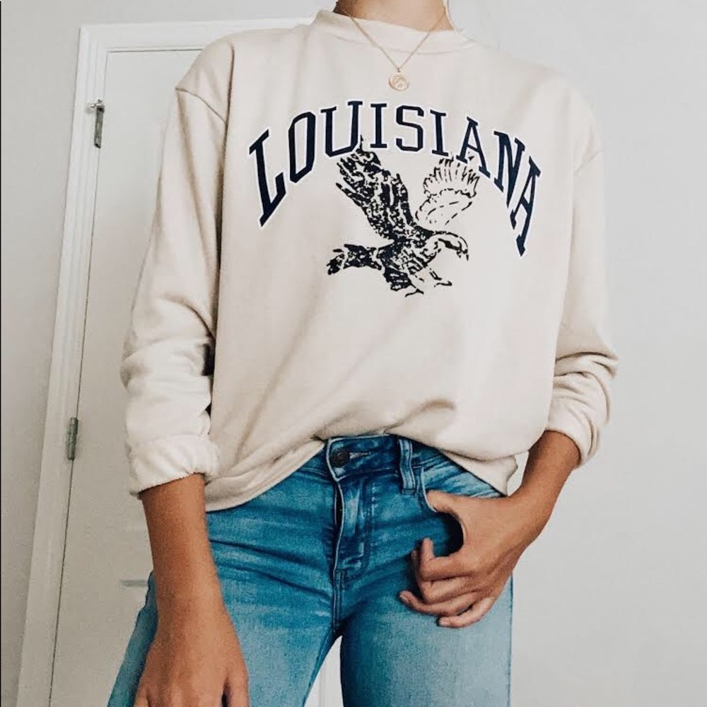 Trendy Louisiana Crew Neck Sweater